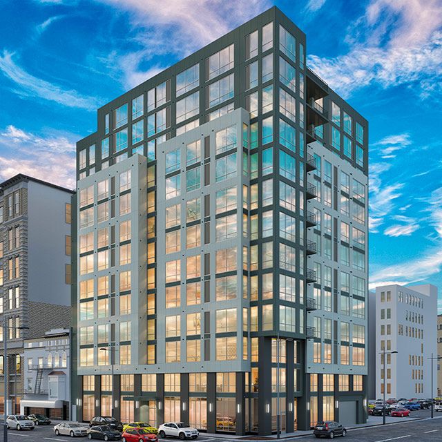 Commercial roofing at 8th and Main